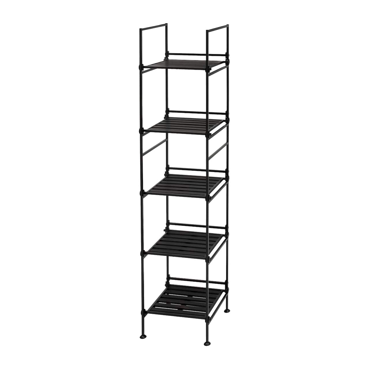 Organize It All Espresso 5 Tier Square Freestanding Shelf